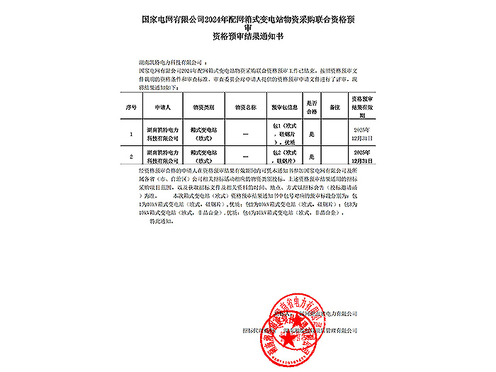 2024年資格預(yù)審?fù)ㄖ獣?shū)-箱變